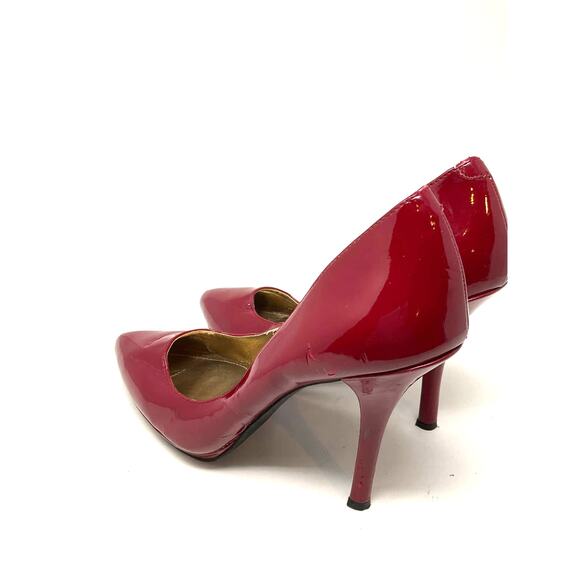 BCBGeneration Red Patent Leather High Heels Woman’s Size 9B Pointed Toe - Picture 6 of 10